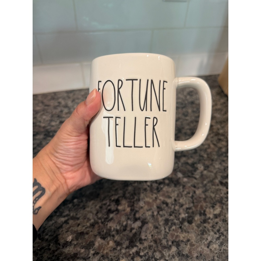 Rae Dunn Fortune Teller Coffee Mug Purple Inside artisan Coll.Magenta VGUC